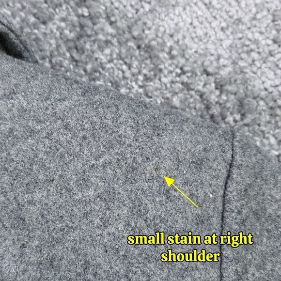 Tulle Anthropologie Gray Wool Blend Peacoat Pockets Classic Preppy Academia - Picture 15 of 15